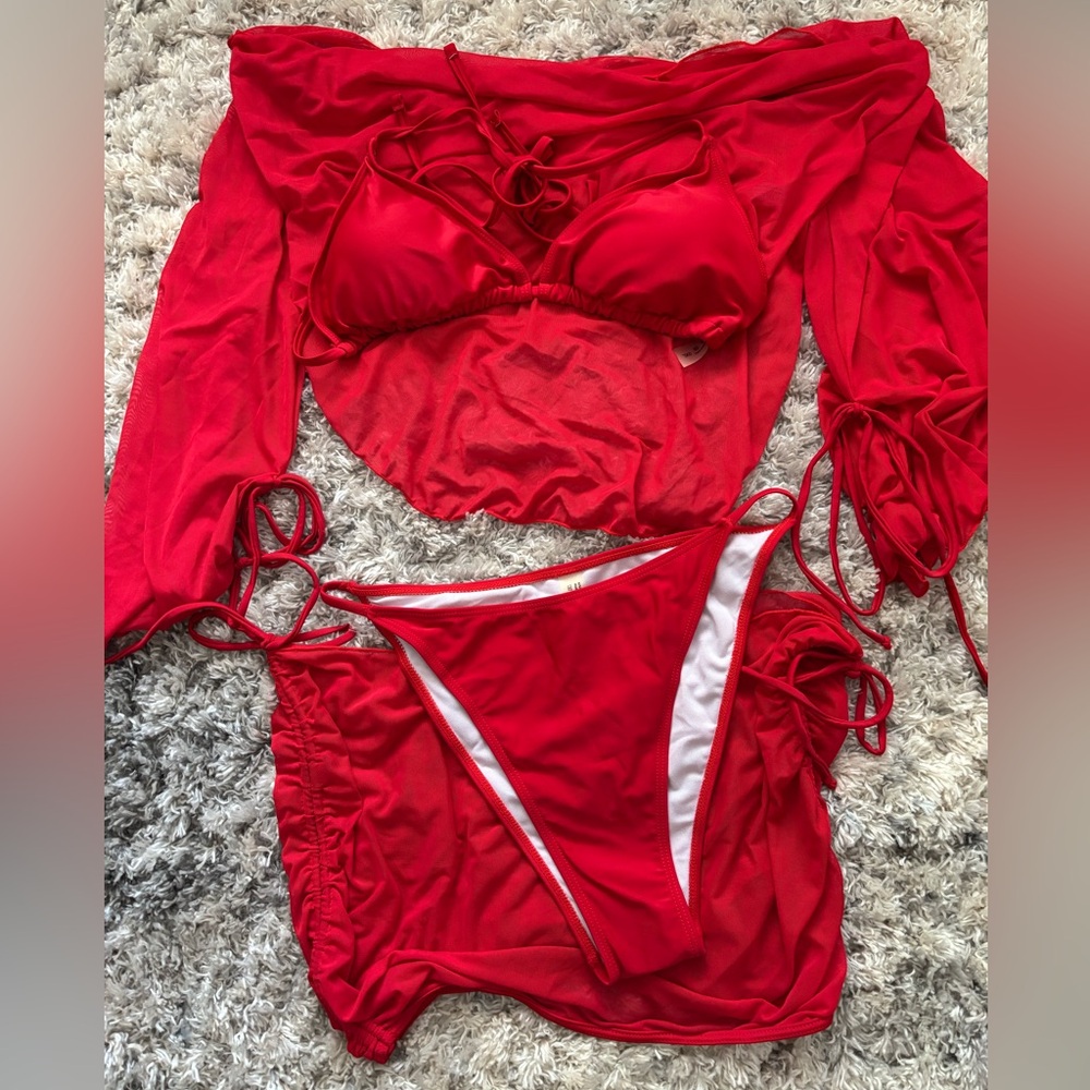 4 Piece Bikini Set with Coverup